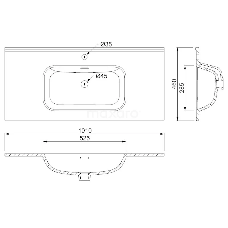 Modulo Badkamermeubel Met Wastafel | 100 Cm Lichtbruin Eiken Kader Front Keramiek 2 Hoge Lades Onder Elkaar Staand 5 Modulo Badkamermeubel Met Wastafel | 100 Cm Lichtbruin Eiken Kader Front Keramiek 2 Hoge Lades Onder Elkaar Staand - Afbeelding 5