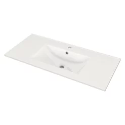 Modulo Badkamermeubel Met Wastafel | 100 Cm Lichtbruin Eiken Kader Front Keramiek 2 Lades Onder Elkaar -Badkamer Verkoopwinkel modulo badkamermeubel met wastafel 100 cm lichtbruin eiken kader front keramiek 2 lades onder elkaar bmw17 00666 2