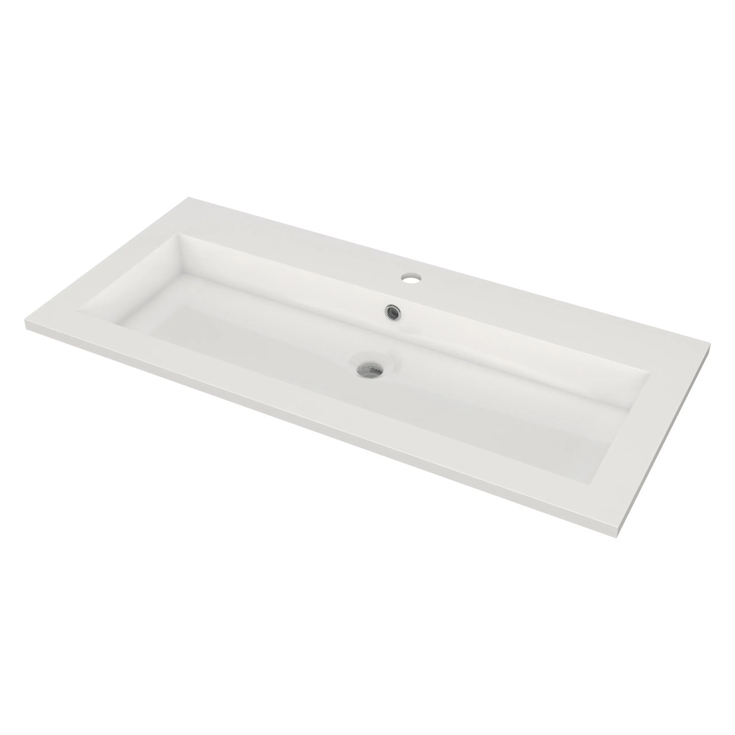 Modulo Badkamermeubel Met Wastafel | 100 Cm Lichtbruin Eiken Kader Front Mineraalmarmer 2 Hoge Lades Onder Elkaar 2 Modulo Badkamermeubel Met Wastafel | 100 Cm Lichtbruin Eiken Kader Front Mineraalmarmer 2 Hoge Lades Onder Elkaar - Afbeelding 2