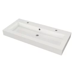 Modulo Badkamermeubel Met Wastafel | 100 Cm Lichtbruin Eiken Vlak Front Mineraalmarmer Laag Zwevend -Badkamer Verkoopwinkel modulo badkamermeubel met wastafel 100 cm lichtbruin eiken vlak front mineraalmarmer laag zwevend bmw32 00010 1