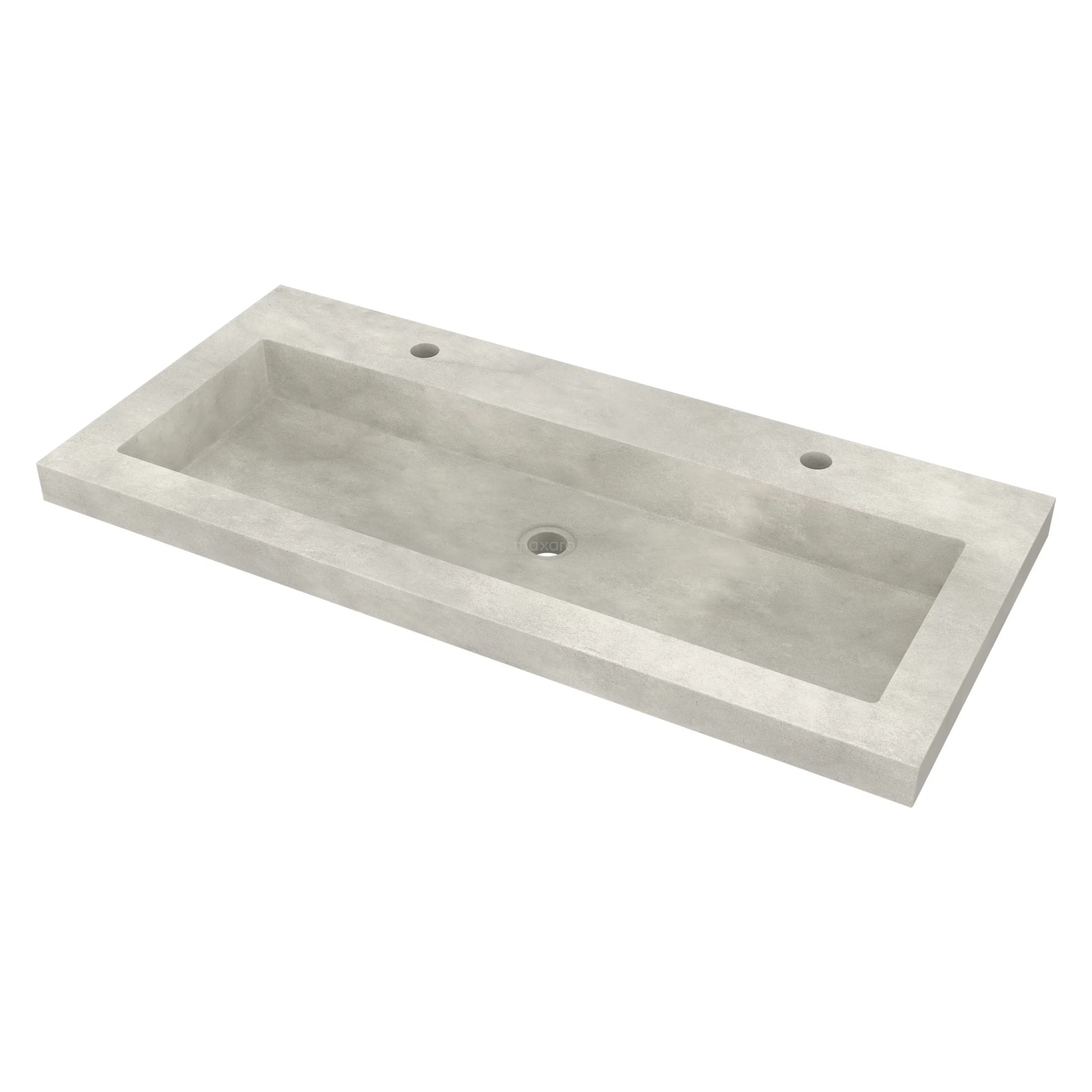 Modulo Badkamermeubel Met Wastafel | 100 Cm Lichtgrijs Beton Vlak Front Beton 2 Lades Onder Elkaar 3 Modulo Badkamermeubel Met Wastafel | 100 Cm Lichtgrijs Beton Vlak Front Beton 2 Lades Onder Elkaar - Afbeelding 3