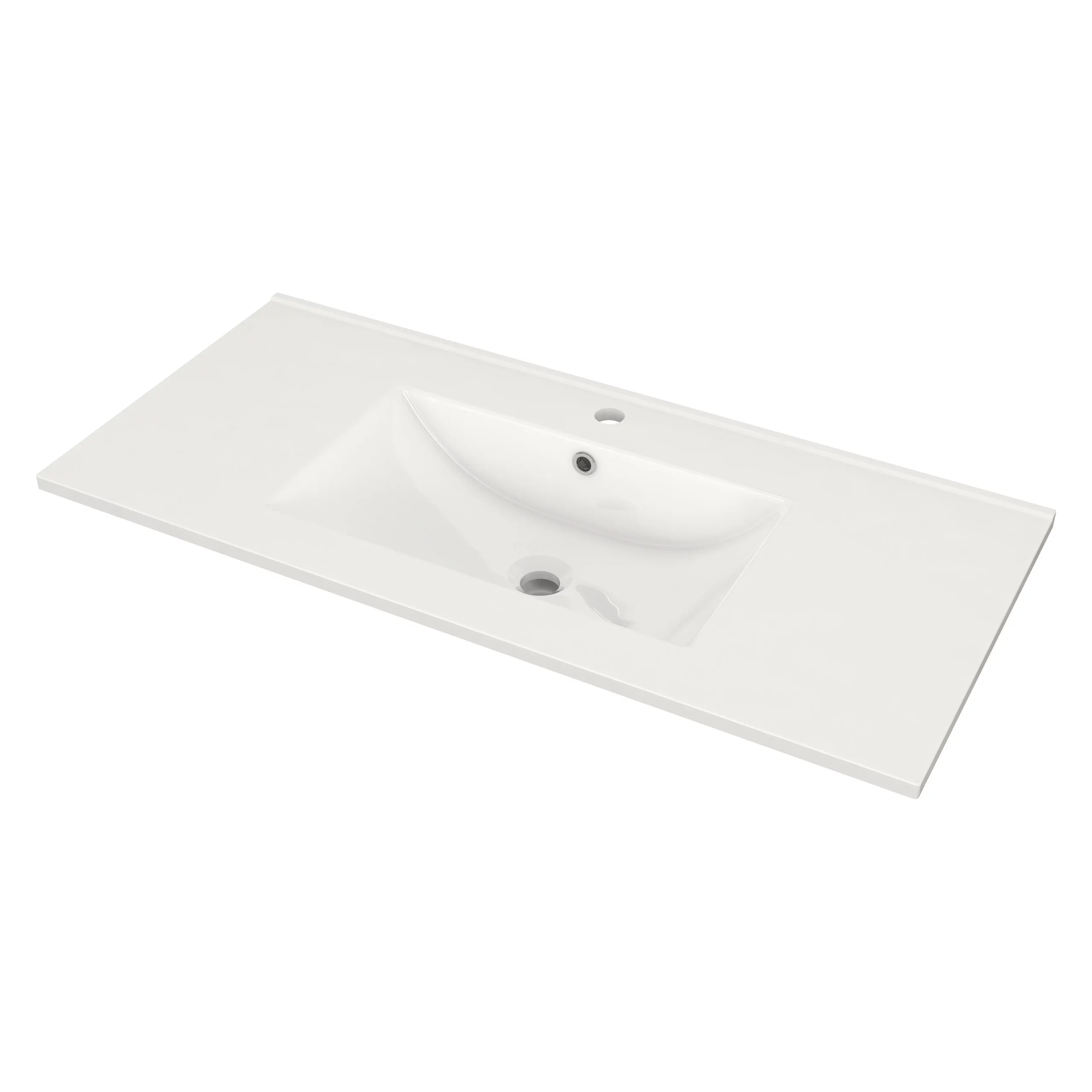 Modulo Badkamermeubel Met Wastafel | 100 Cm Lichtgrijs Eiken Vlak Front Keramiek 2 Lades Onder Elkaar 3 Modulo Badkamermeubel Met Wastafel | 100 Cm Lichtgrijs Eiken Vlak Front Keramiek 2 Lades Onder Elkaar - Afbeelding 3