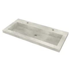 Modulo Badkamermeubel Met Wastafel | 100 Cm Middenbruin Eiken Vlak Front Beton 2 Lades Onder Elkaar -Badkamer Verkoopwinkel modulo badkamermeubel met wastafel 100 cm middenbruin eiken vlak front beton 2 lades onder elkaar bmw17 02532 2