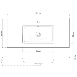 Modulo Badkamermeubel Met Wastafel | 100 Cm Middengrijs Lamel Front Keramiek 1 Lade -Badkamer Verkoopwinkel modulo badkamermeubel met wastafel 100 cm middengrijs lamel front keramiek 1 lade bmw11 00427 5
