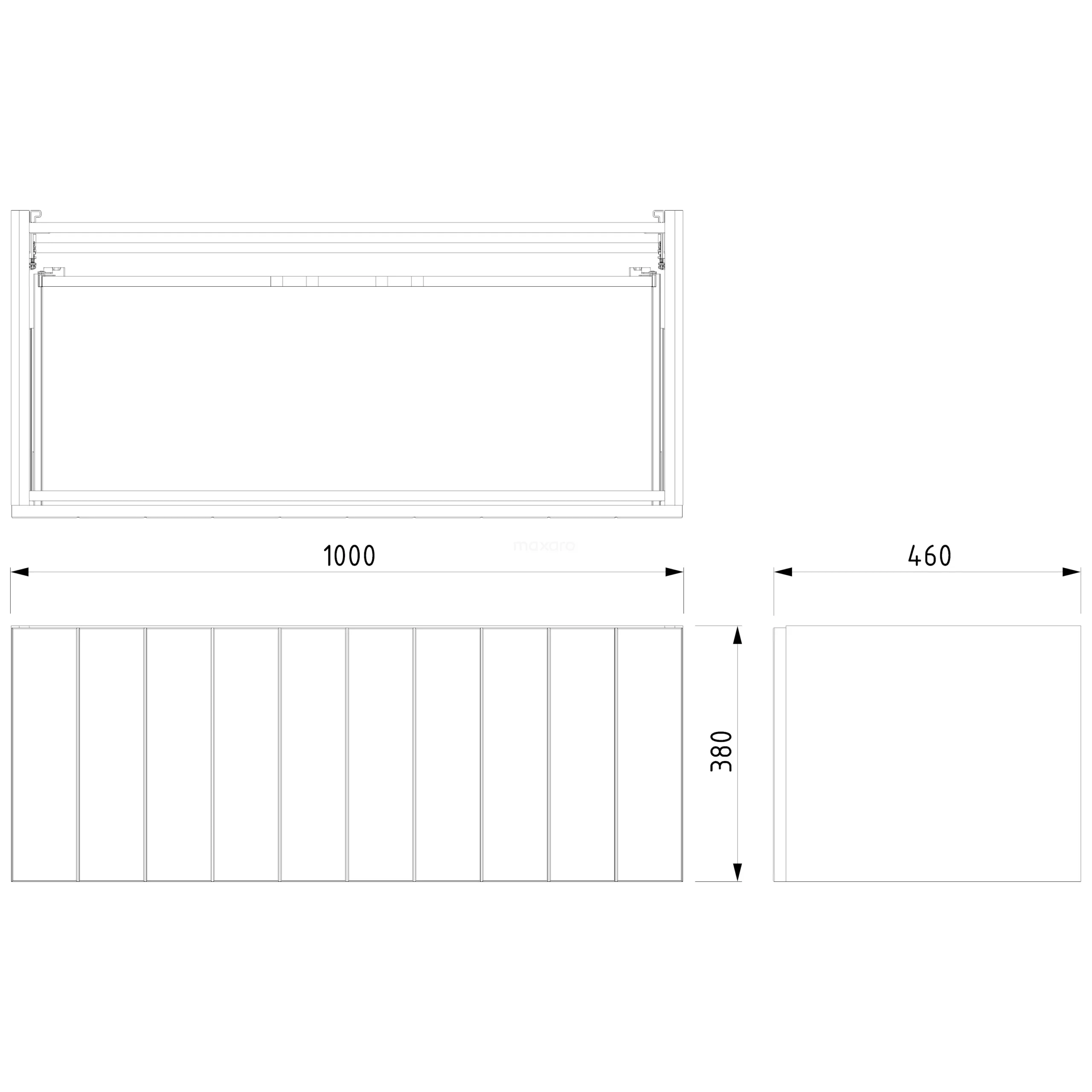 Modulo Badkamermeubel Met Wastafel | 100 Cm Middengrijs Lamel Front Mineraalmarmer 1 Lade 7 Modulo Badkamermeubel Met Wastafel | 100 Cm Middengrijs Lamel Front Mineraalmarmer 1 Lade - Afbeelding 7