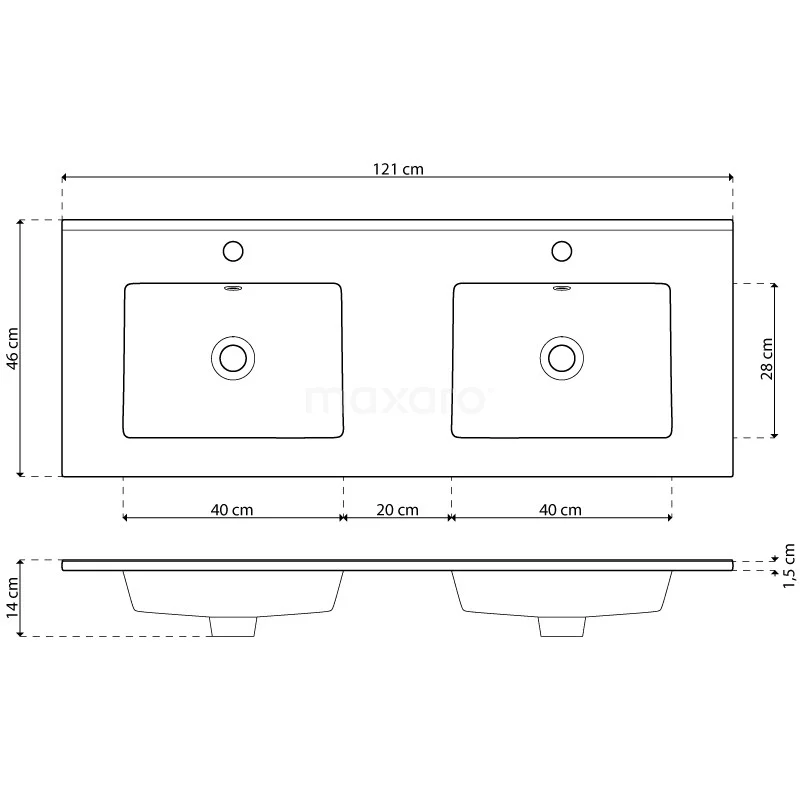 Modulo Badkamermeubel Met Wastafel | 120 Cm Hoogglans Wit Greeploos Front Keramiek 1 Lade 6 Modulo Badkamermeubel Met Wastafel | 120 Cm Hoogglans Wit Greeploos Front Keramiek 1 Lade - Afbeelding 6