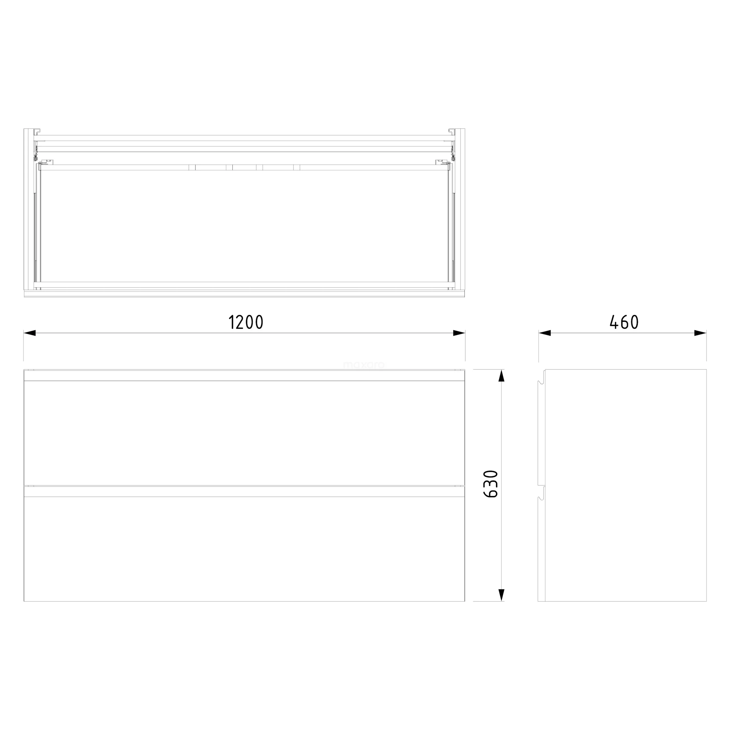 Modulo Badkamermeubel Met Wastafel | 120 Cm Hoogglans Zwart Greeploos Front Natuursteen 2 Lades Onder Elkaar 8 Modulo Badkamermeubel Met Wastafel | 120 Cm Hoogglans Zwart Greeploos Front Natuursteen 2 Lades Onder Elkaar - Afbeelding 8