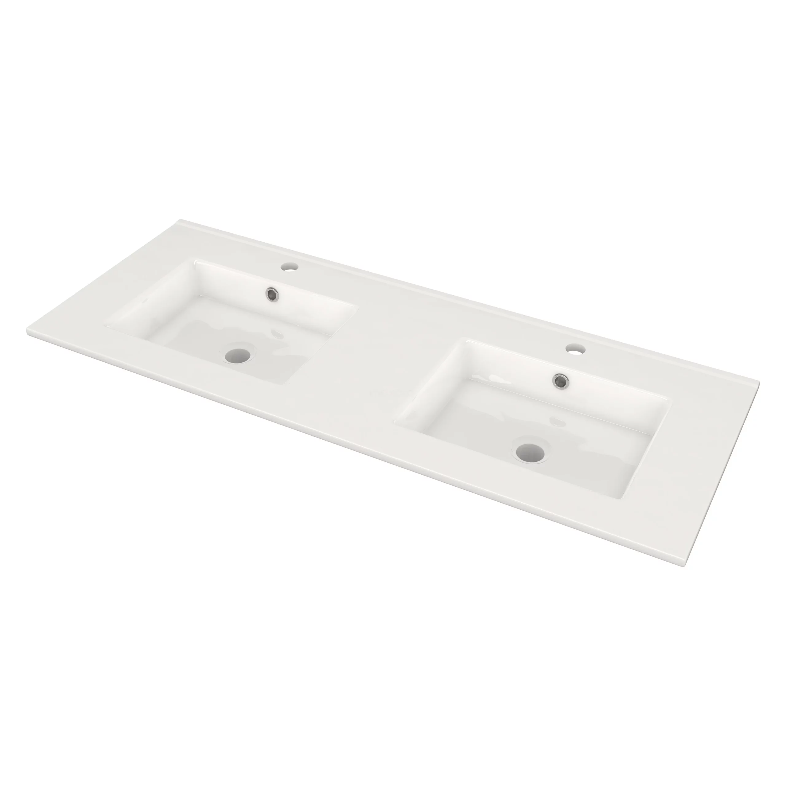 Modulo Badkamermeubel Met Wastafel | 120 Cm Lichtbruin Eiken Vlak Front Keramiek 2 Lades Onder Elkaar 3 Modulo Badkamermeubel Met Wastafel | 120 Cm Lichtbruin Eiken Vlak Front Keramiek 2 Lades Onder Elkaar - Afbeelding 3