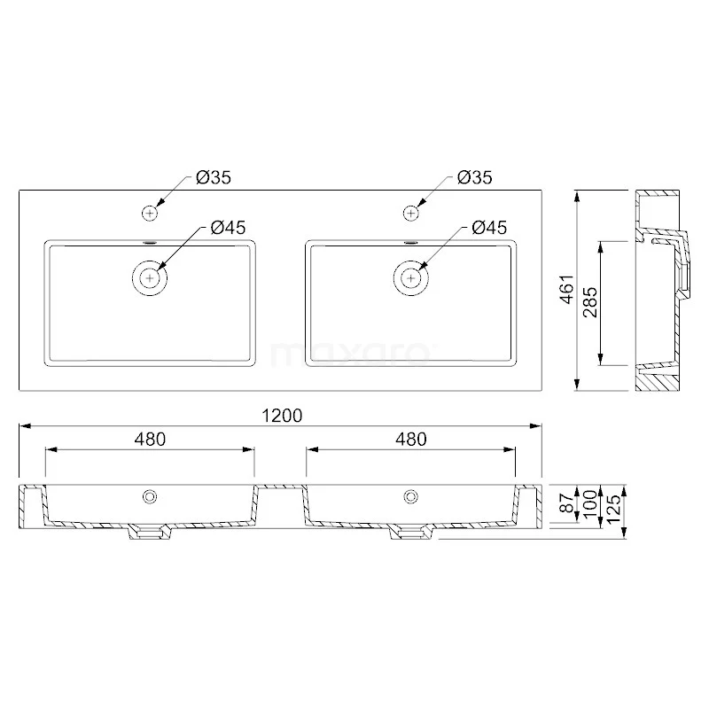 Modulo Badkamermeubel Met Wastafel | 120 Cm Lichtgrijs Eiken Front Mineraalmarmer Wastafel Met Blad 3 Modulo Badkamermeubel Met Wastafel | 120 Cm Lichtgrijs Eiken Front Mineraalmarmer Wastafel Met Blad - Afbeelding 3