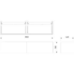 Modulo Badkamermeubel Met Wastafel | 180 Cm Donkerbruin Eiken Greeploos Front Mineraalmarmer 2 Lades Naast Elkaar -Badkamer Verkoopwinkel modulo badkamermeubel met wastafel 180 cm donkerbruin eiken greeploos front mineraalmarmer 2 lades naast elkaar bmw12 00829 4