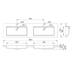 Modulo Badkamermeubel Met Wastafel | 180 Cm Middenbruin Eiken Greeploos Front Mineraalmarmer 2 Lades Naast Elkaar -Badkamer Verkoopwinkel modulo badkamermeubel met wastafel 180 cm middenbruin eiken greeploos front mineraalmarmer 2 lades naast elkaar bmw12 00828 3