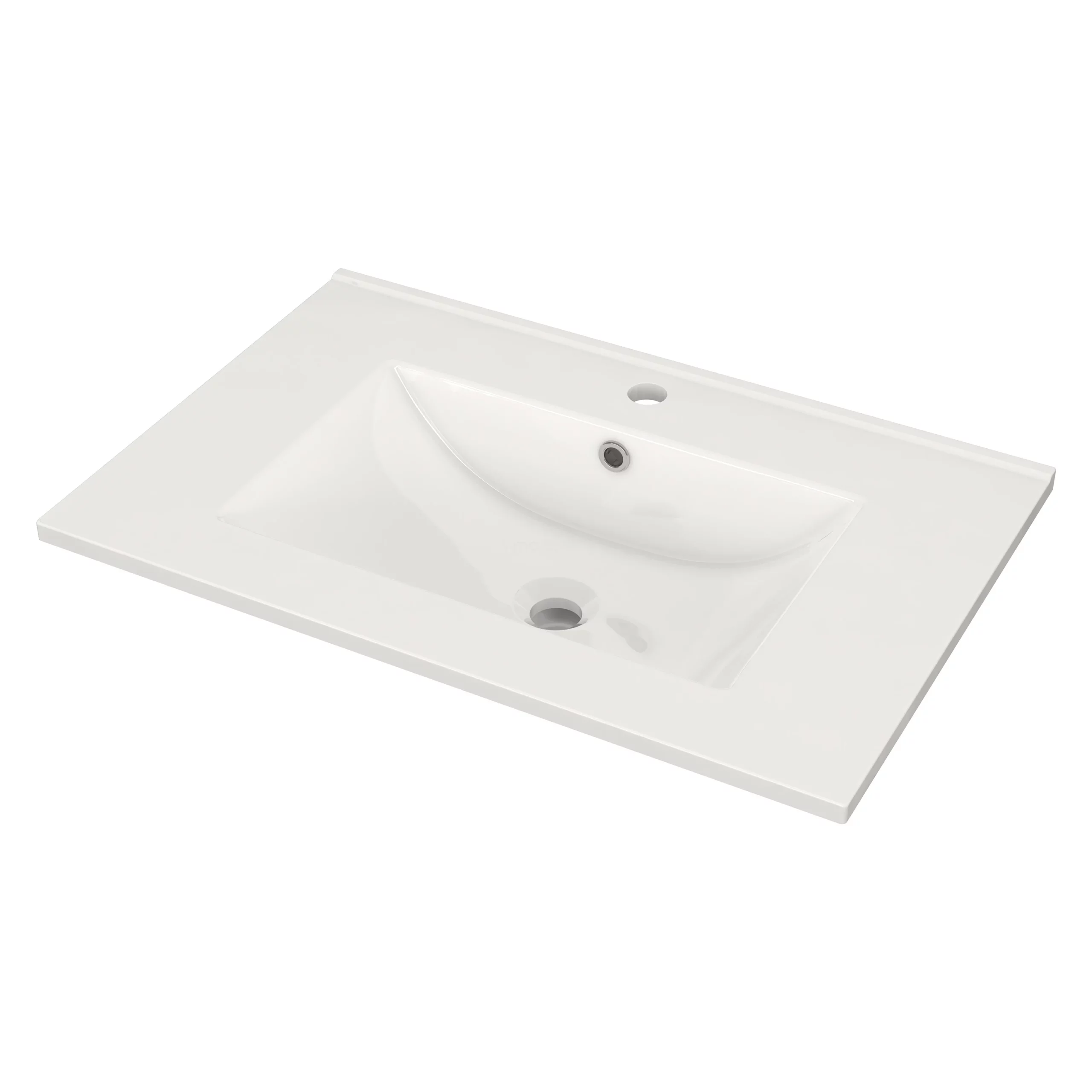 Modulo Badkamermeubel Met Wastafel | 70 Cm Grijs Eiken Vlak Front Keramiek 2 Lades Onder Elkaar 3 Modulo Badkamermeubel Met Wastafel | 70 Cm Grijs Eiken Vlak Front Keramiek 2 Lades Onder Elkaar - Afbeelding 3