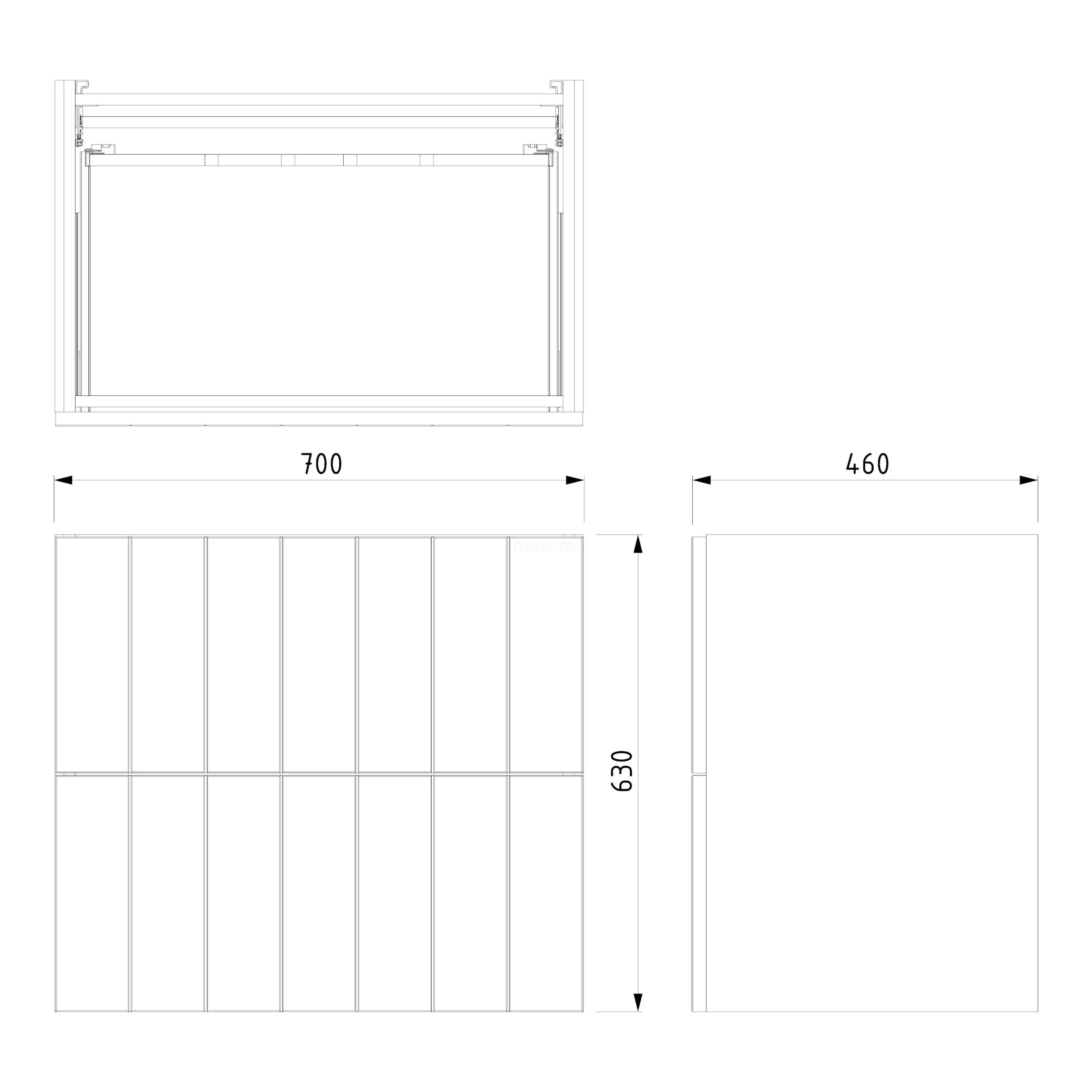 Modulo Badkamermeubel Met Wastafel | 70 Cm Mat Wit Lamel Front Keramiek 2 Lades Onder Elkaar 7 Modulo Badkamermeubel Met Wastafel | 70 Cm Mat Wit Lamel Front Keramiek 2 Lades Onder Elkaar - Afbeelding 7