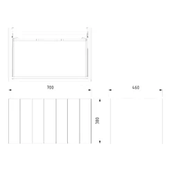 Modulo Badkamermeubel Met Wastafel | 70 Cm Mat Wit Lamel Front Mineraalmarmer 1 Lade -Badkamer Verkoopwinkel modulo badkamermeubel met wastafel 70 cm mat wit lamel front mineraalmarmer 1 lade bmw11 00692 6