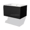 Modulo Badkamermeubel Met Wastafel | 70 Cm Mat Zwart Greeploos Front Keramiek 1 Lade