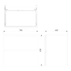 Modulo Badkamermeubel Met Wastafel | 70 Cm Mat Zwart Greeploos Front Mineraalmarmer 2 Lades Onder Elkaar -Badkamer Verkoopwinkel modulo badkamermeubel met wastafel 70 cm mat zwart greeploos front mineraalmarmer 2 lades onder elkaar bmw17 01841 6