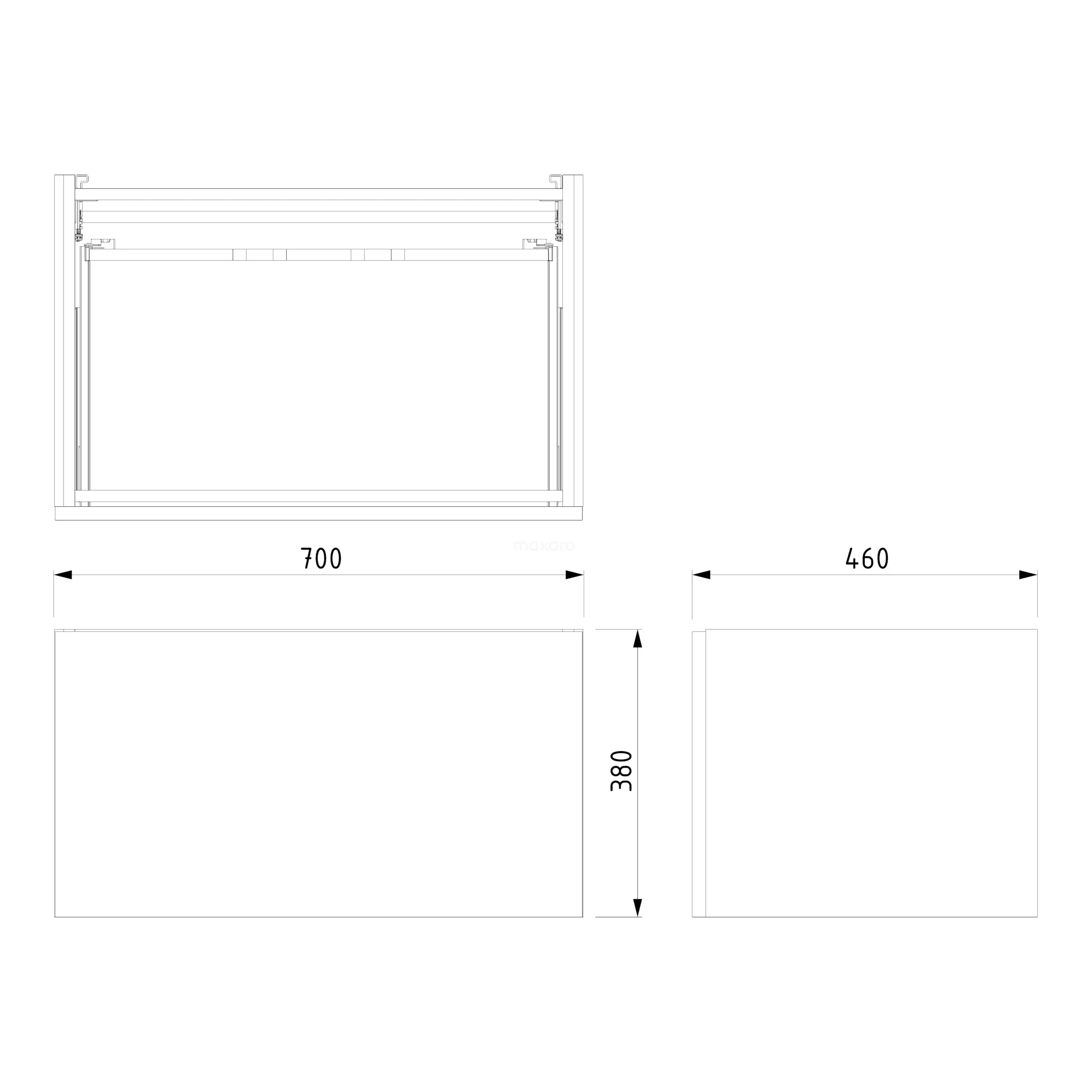 Modulo Badkamermeubel Met Wastafel | 70 Cm Middenbruin Eiken Vlak Front Mineraalmarmer 1 Lade 7 Modulo Badkamermeubel Met Wastafel | 70 Cm Middenbruin Eiken Vlak Front Mineraalmarmer 1 Lade - Afbeelding 7