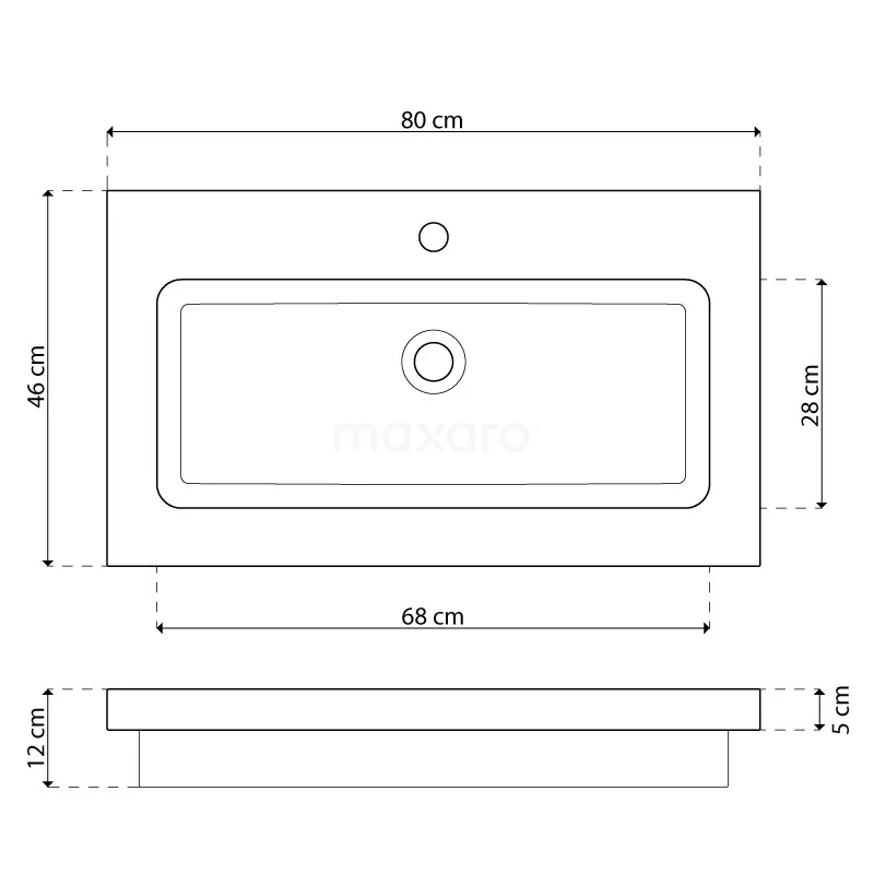 Modulo Badkamermeubel Met Wastafel | 80 Cm Eiken Kader Front Natuursteen 2 Lades Onder Elkaar 7 Modulo Badkamermeubel Met Wastafel | 80 Cm Eiken Kader Front Natuursteen 2 Lades Onder Elkaar - Afbeelding 7