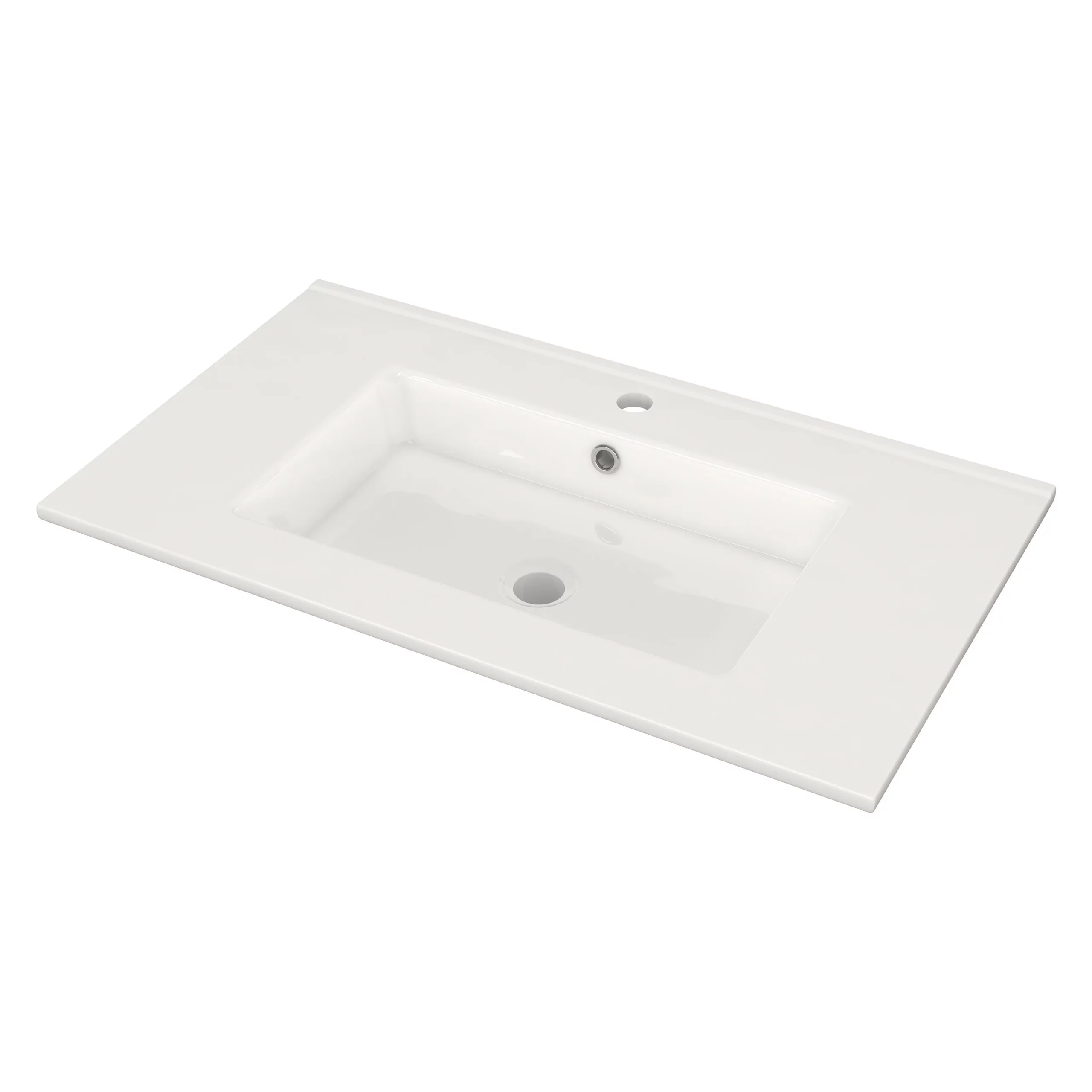 Modulo Badkamermeubel Met Wastafel | 80 Cm Eiken Vlak Front Keramiek 1 Lade 3 Modulo Badkamermeubel Met Wastafel | 80 Cm Eiken Vlak Front Keramiek 1 Lade - Afbeelding 3