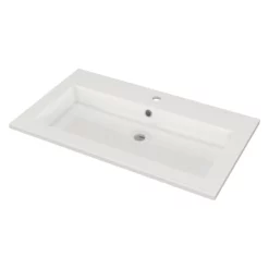 Modulo Badkamermeubel Met Wastafel | 80 Cm Eiken Vlak Front Mineraalmarmer 2 Lades Onder Elkaar -Badkamer Verkoopwinkel modulo badkamermeubel met wastafel 80 cm eiken vlak front mineraalmarmer 2 lades onder elkaar bmw17 01742 2