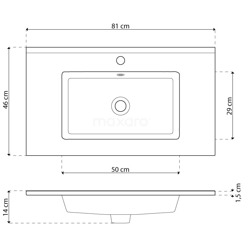 Modulo Badkamermeubel Met Wastafel | 80 Cm Hoogglans Wit Greeploos Front Keramiek 1 Lade 6 Modulo Badkamermeubel Met Wastafel | 80 Cm Hoogglans Wit Greeploos Front Keramiek 1 Lade - Afbeelding 6