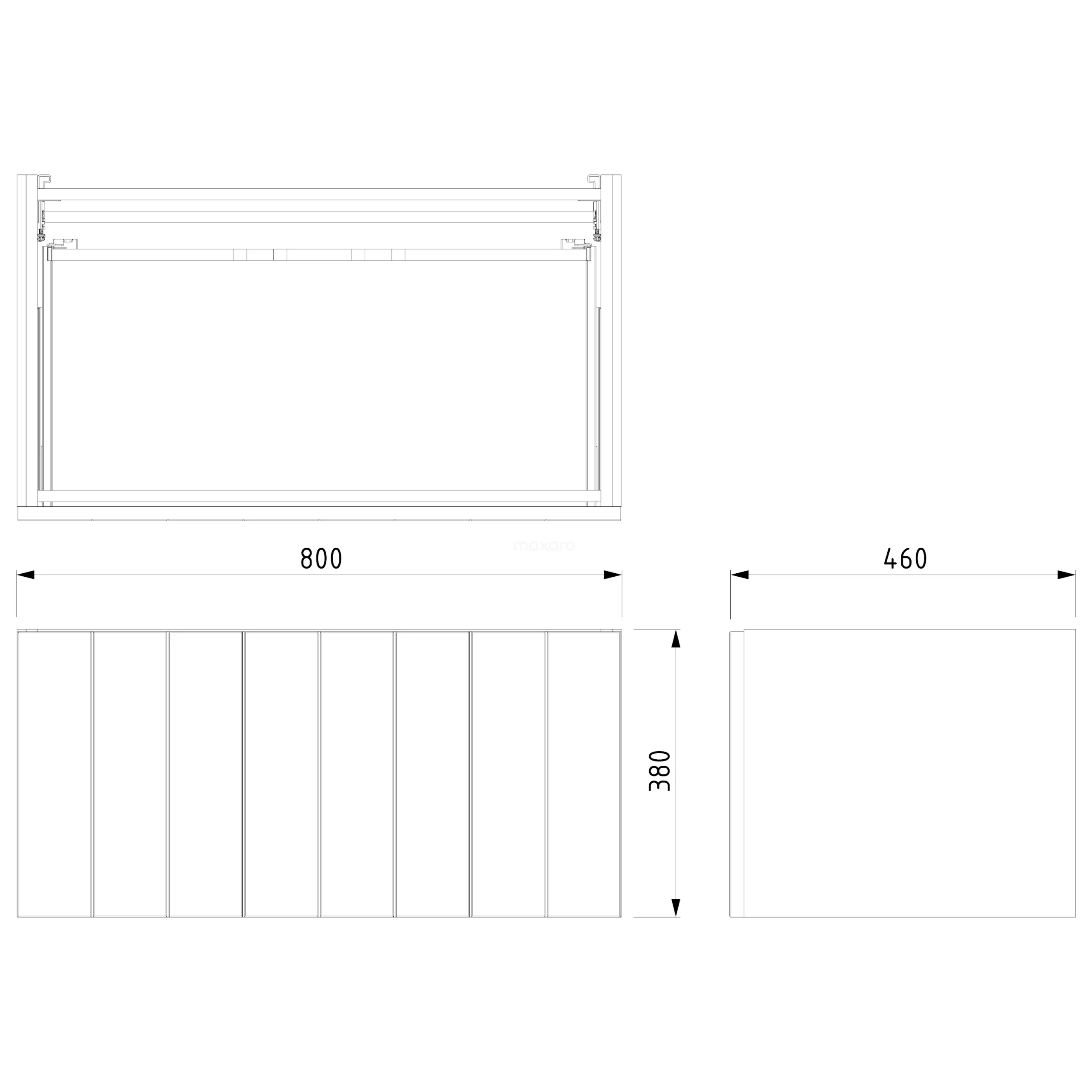 Modulo Badkamermeubel Met Wastafel | 80 Cm Hoogglans Wit Lamel Front Keramiek 1 Lade 7 Modulo Badkamermeubel Met Wastafel | 80 Cm Hoogglans Wit Lamel Front Keramiek 1 Lade - Afbeelding 7