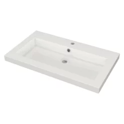 Modulo Badkamermeubel Met Wastafel | 80 Cm Lichtbruin Eiken Vlak Front Mineraalmarmer 2 Lades Onder Elkaar -Badkamer Verkoopwinkel modulo badkamermeubel met wastafel 80 cm lichtbruin eiken vlak front mineraalmarmer 2 lades onder elkaar bmw17 00372 2