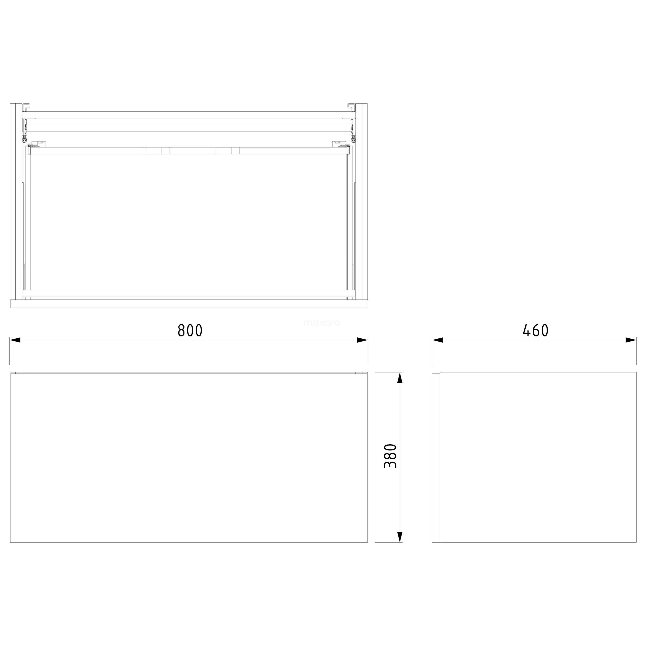 Modulo Badkamermeubel Met Wastafel | 80 Cm Mat Wit Vlak Front Keramiek 1 Lade 7 Modulo Badkamermeubel Met Wastafel | 80 Cm Mat Wit Vlak Front Keramiek 1 Lade - Afbeelding 7