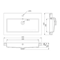 Modulo Badkamermeubel Met Wastafel | 80 Cm Mat Zwart Greeploos Front Mineraalmarmer 2 Lades Onder Elkaar -Badkamer Verkoopwinkel modulo badkamermeubel met wastafel 80 cm mat zwart greeploos front mineraalmarmer 2 lades onder elkaar bmw17 00264 5
