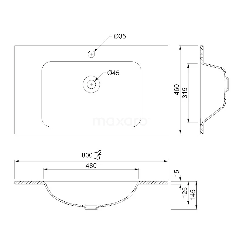 Modulo Badkamermeubel Met Wastafel | 80 Cm Middengrijs Greeploos Front Glas 1 Lade 7 Modulo Badkamermeubel Met Wastafel | 80 Cm Middengrijs Greeploos Front Glas 1 Lade - Afbeelding 7
