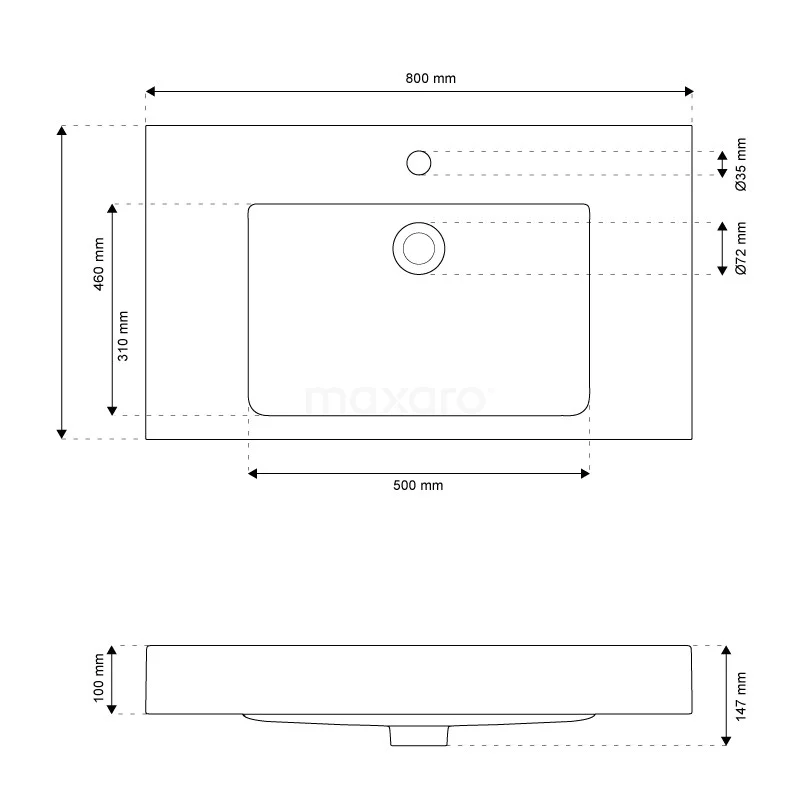 Modulo Badkamermeubel Met Wastafel | 80 Cm Saliegroen Greeploos Front Mineraalmarmer 2 Lades Onder Elkaar 5 Modulo Badkamermeubel Met Wastafel | 80 Cm Saliegroen Greeploos Front Mineraalmarmer 2 Lades Onder Elkaar - Afbeelding 5