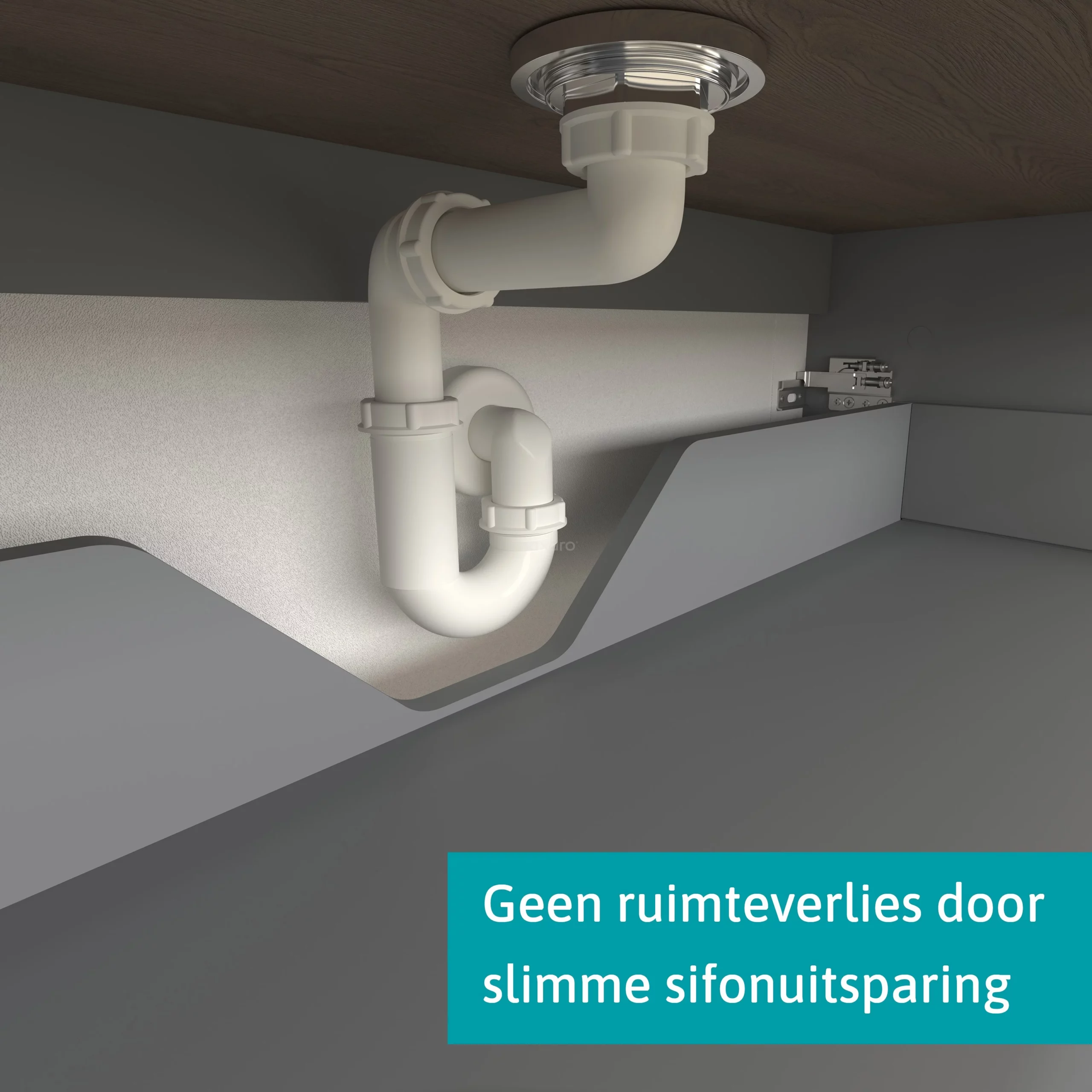 Modulo Plato Badkamermeubel Voor Waskom | 100 Cm Middenbruin Eiken Greeploos Front Donkerbruin Eiken Blad 1 Lade 3 Modulo Plato Badkamermeubel Voor Waskom | 100 Cm Middenbruin Eiken Greeploos Front Donkerbruin Eiken Blad 1 Lade - Afbeelding 3