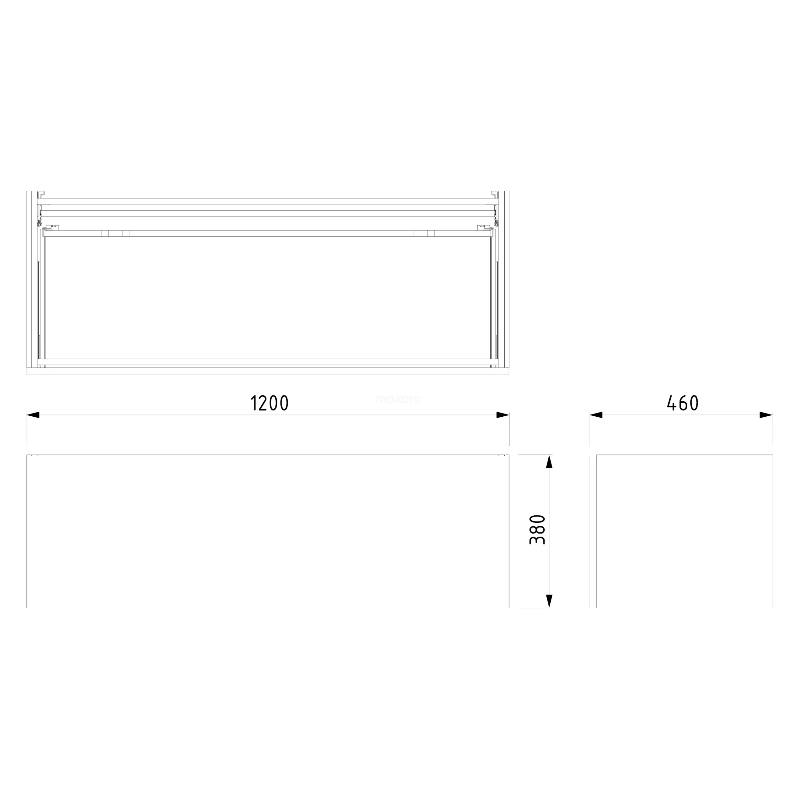 Modulo Plato Badkamermeubel Voor Waskom | 120 Cm Donkergrijs Beton Vlak Front Lichtgrijs Eiken Blad 1 Lade 7 Modulo Plato Badkamermeubel Voor Waskom | 120 Cm Donkergrijs Beton Vlak Front Lichtgrijs Eiken Blad 1 Lade - Afbeelding 7