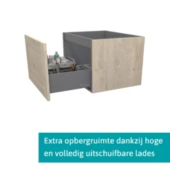 Modulo Plato Badkamermeubel Voor Waskom | 60 Cm Lichtgrijs Eiken Kader Front Lichtgrijs Beton Blad 1 Lade -Badkamer Verkoopwinkel modulo plato badkamermeubel voor waskom 60 cm lichtgrijs eiken kader front lichtgrijs beton blad 1 lade bmk11 01192 1