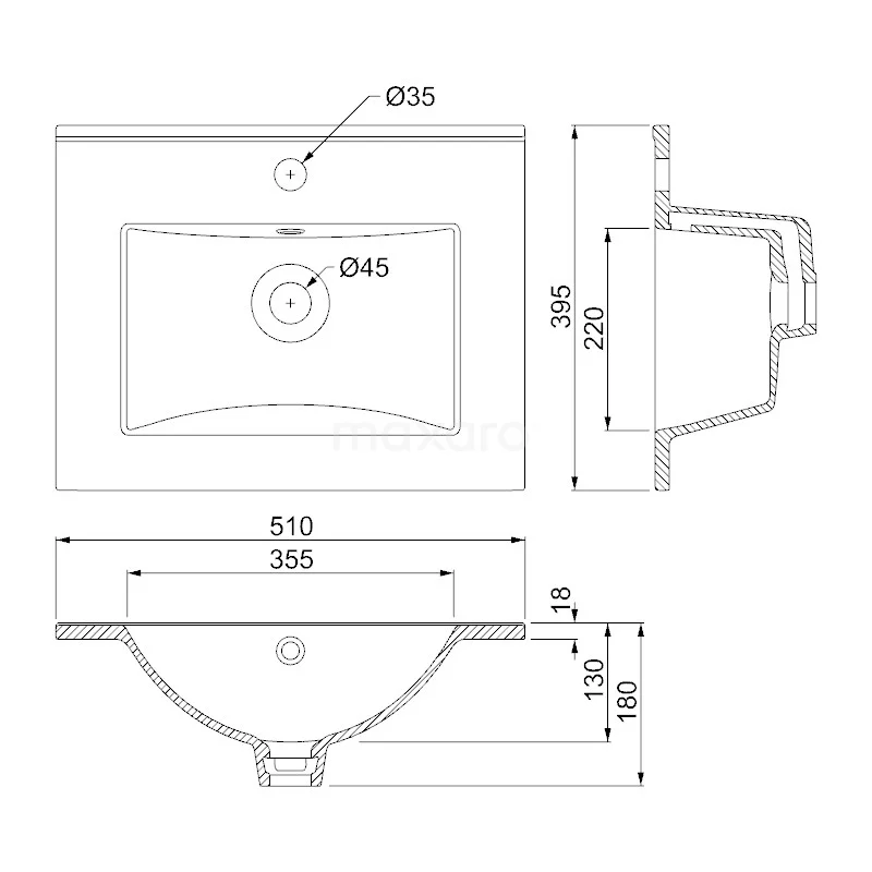 Modulo Slim Badkamermeubel Met Wastafel | 50 Cm Grijs Eiken Kader Front Keramiek 2 Lades Onder Elkaar 6 Modulo Slim Badkamermeubel Met Wastafel | 50 Cm Grijs Eiken Kader Front Keramiek 2 Lades Onder Elkaar - Afbeelding 6