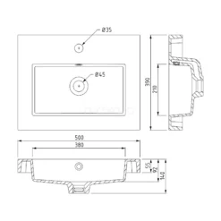 Modulo Slim Badkamermeubel Met Wastafel | 50 Cm Grijs Eiken Kader Front Mineraalmarmer 2 Lades Onder Elkaar -Badkamer Verkoopwinkel modulo slim badkamermeubel met wastafel 50 cm grijs eiken kader front mineraalmarmer 2 lades onder elkaar bmw37 00059 5