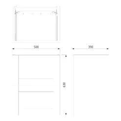 Modulo Slim Badkamermeubel Met Wastafel | 50 Cm Grijs Eiken Kader Front Mineraalmarmer 2 Lades Onder Elkaar -Badkamer Verkoopwinkel modulo slim badkamermeubel met wastafel 50 cm grijs eiken kader front mineraalmarmer 2 lades onder elkaar bmw37 00059 6