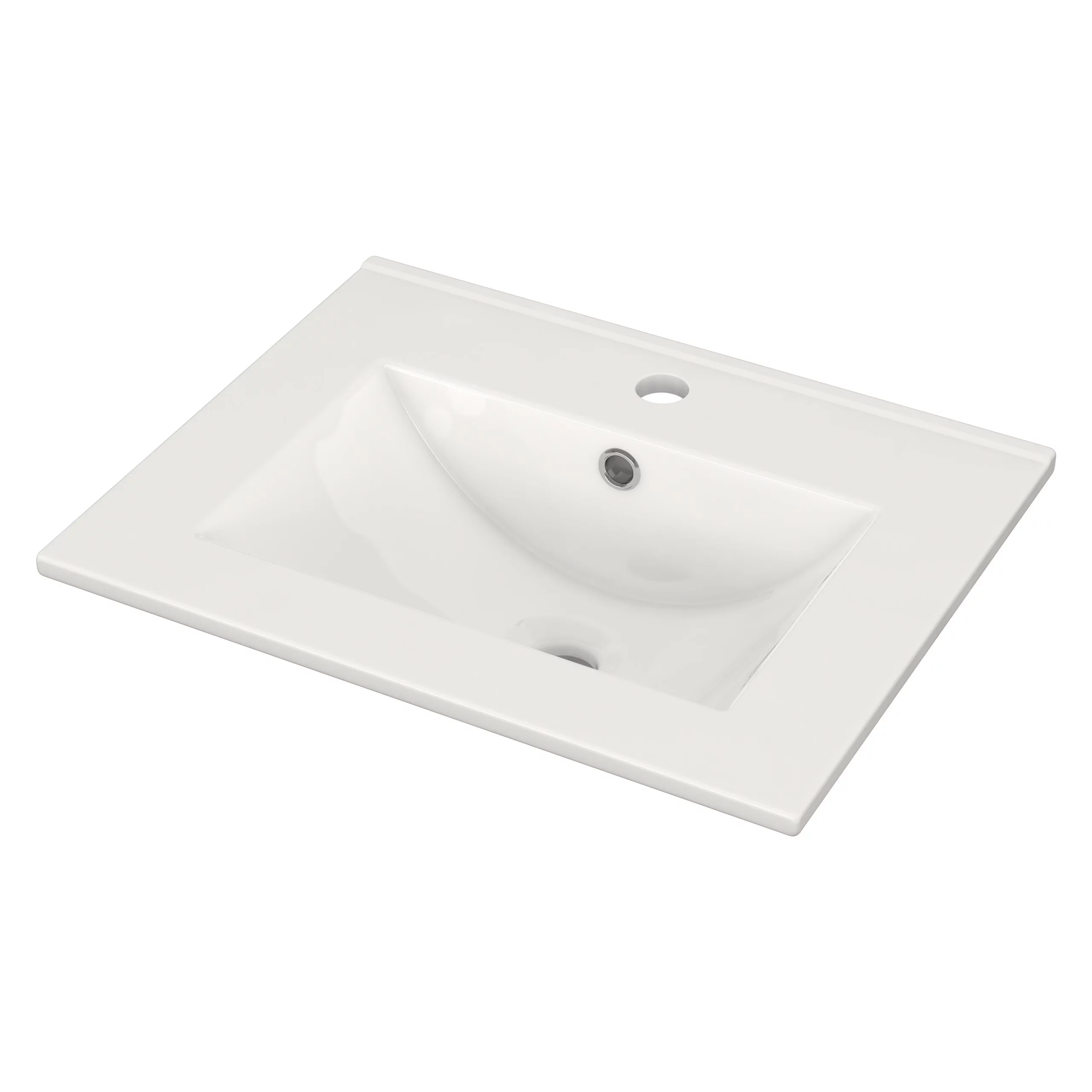 Modulo Slim Badkamermeubel Met Wastafel | 50 Cm Hoogglans Wit Greeploos Front Keramiek 2 Lades Onder Elkaar 3 Modulo Slim Badkamermeubel Met Wastafel | 50 Cm Hoogglans Wit Greeploos Front Keramiek 2 Lades Onder Elkaar - Afbeelding 3