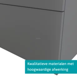 Modulo Slim Badkamermeubel Met Wastafel | 60 Cm Middengrijs Vlak Front Keramiek 2 Lades Onder Elkaar -Badkamer Verkoopwinkel modulo slim badkamermeubel met wastafel 60 cm middengrijs vlak front keramiek 2 lades onder elkaar bmw37 00076 3