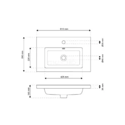 Modulo Slim Badkamermeubel Met Wastafel | 60 Cm Middengrijs Vlak Front Keramiek 2 Lades Onder Elkaar -Badkamer Verkoopwinkel modulo slim badkamermeubel met wastafel 60 cm middengrijs vlak front keramiek 2 lades onder elkaar bmw37 00076 5