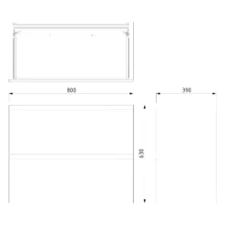 Modulo Slim Badkamermeubel Met Wastafel | 80 Cm Hoogglans Wit Greeploos Front Keramiek 2 Lades Onder Elkaar -Badkamer Verkoopwinkel modulo slim badkamermeubel met wastafel 80 cm hoogglans wit greeploos front keramiek 2 lades onder elkaar bmw37 00521 6