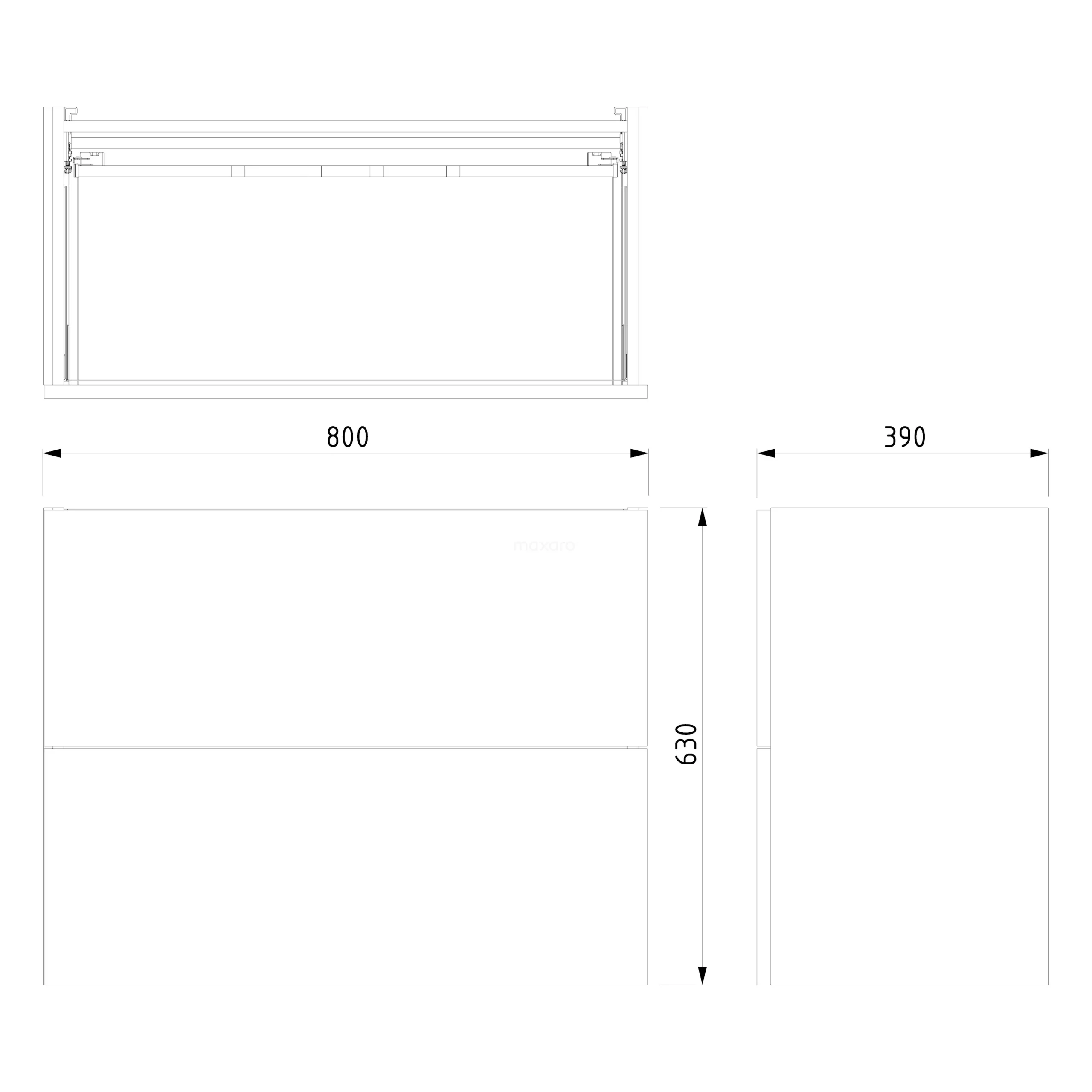 Modulo Slim Badkamermeubel Met Wastafel | 80 Cm Lichtbruin Eiken Vlak Front Mineraalmarmer 2 Lades Onder Elkaar 7 Modulo Slim Badkamermeubel Met Wastafel | 80 Cm Lichtbruin Eiken Vlak Front Mineraalmarmer 2 Lades Onder Elkaar - Afbeelding 7
