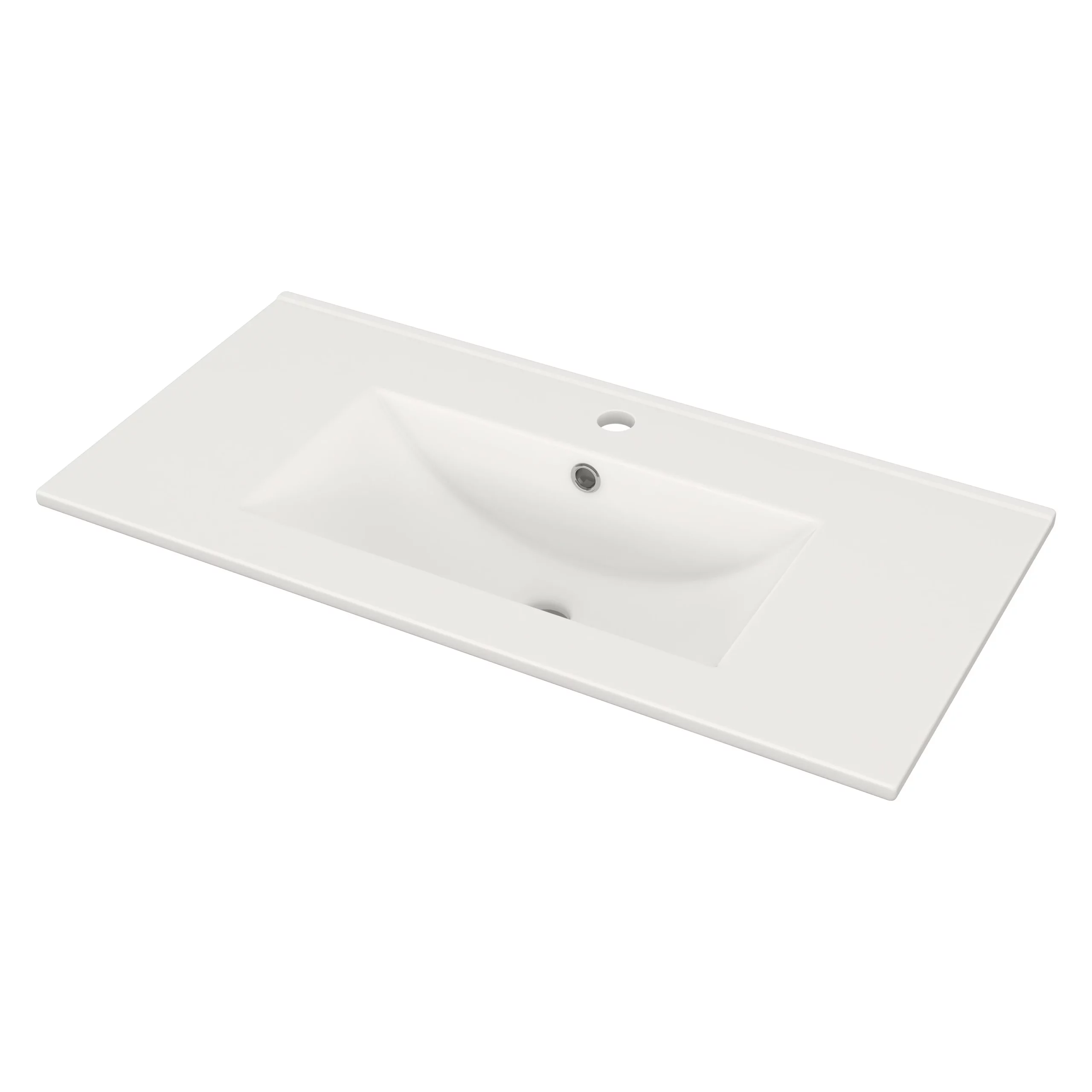 Modulo Slim Badkamermeubel Met Wastafel | 80 Cm Middengrijs Lamel Front Keramiek 2 Lades Onder Elkaar 3 Modulo Slim Badkamermeubel Met Wastafel | 80 Cm Middengrijs Lamel Front Keramiek 2 Lades Onder Elkaar - Afbeelding 3