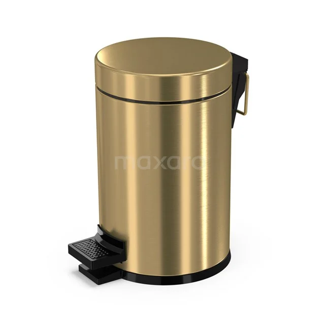 Pedaalemmer Radius Gold Voor Badkamer En Toilet, 3 Liter, Goud 1 Pedaalemmer Radius Gold Voor Badkamer En Toilet, 3 Liter, Goud