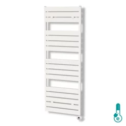Pluto Handdoekradiator Elektrisch | 60x180 Cm Hoogglans Wit 1090 Watt Aluminium