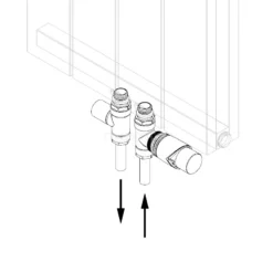 Radiatorkraan Thermostatisch Rechte Aansluiting Met Voetventiel Mat Zwart-Mat Zwart -Badkamer Verkoopwinkel radiatorkraan thermostatisch rechte aansluiting met voetventiel mat zwart mat zwart drk13mb mb 2