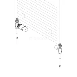 Radiatorkraan Thermostatisch Rechte Aansluiting Met Voetventiel Mat Zwart-Mat Zwart -Badkamer Verkoopwinkel radiatorkraan thermostatisch rechte aansluiting met voetventiel mat zwart mat zwart drk13mb mb 3