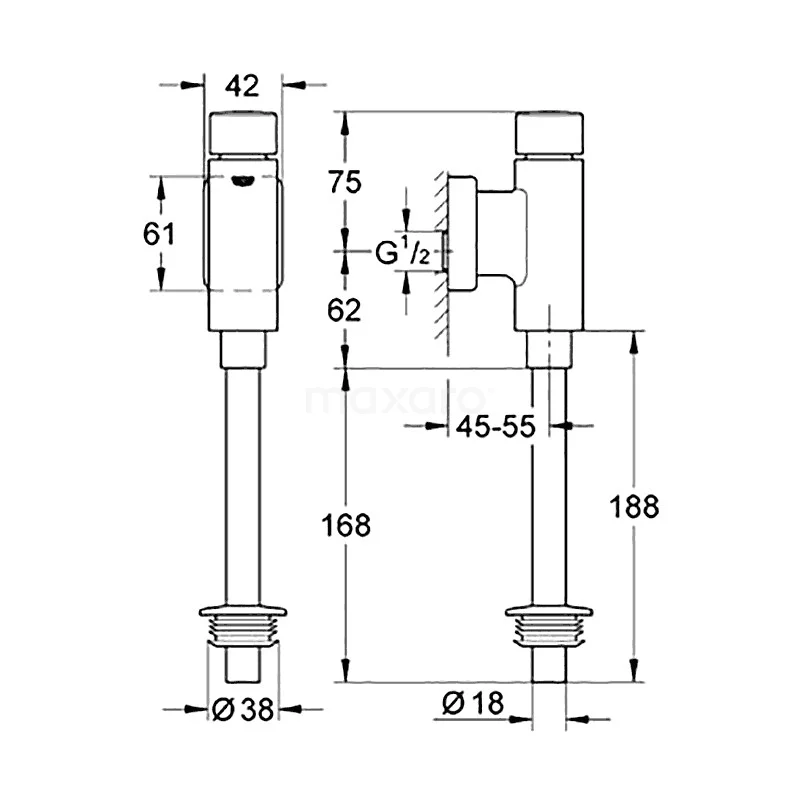 Rondo Urinoirspoeler | Chroom Glans 2 Rondo Urinoirspoeler | Chroom Glans - Afbeelding 2