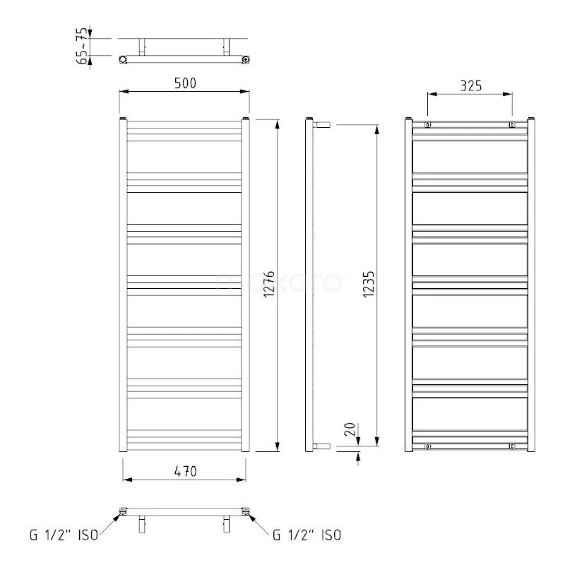 Sirius Handdoekradiator Elektrisch | 50x127,6 Cm Hoogglans Wit 733 Watt Aluminium 4 Sirius Handdoekradiator Elektrisch | 50x127,6 Cm Hoogglans Wit 733 Watt Aluminium - Afbeelding 4