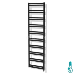 Sirius Handdoekradiator Elektrisch | 50x187 Cm Mat Zwart 1054 Watt Aluminium